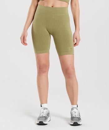 Pantalones Cortos Gymshark Pause Seamless Cycling Mujer Verde | CO 2716GSO